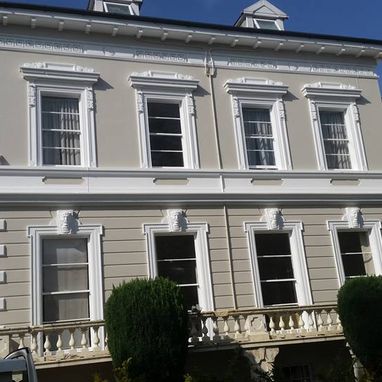 Painted front view of a house